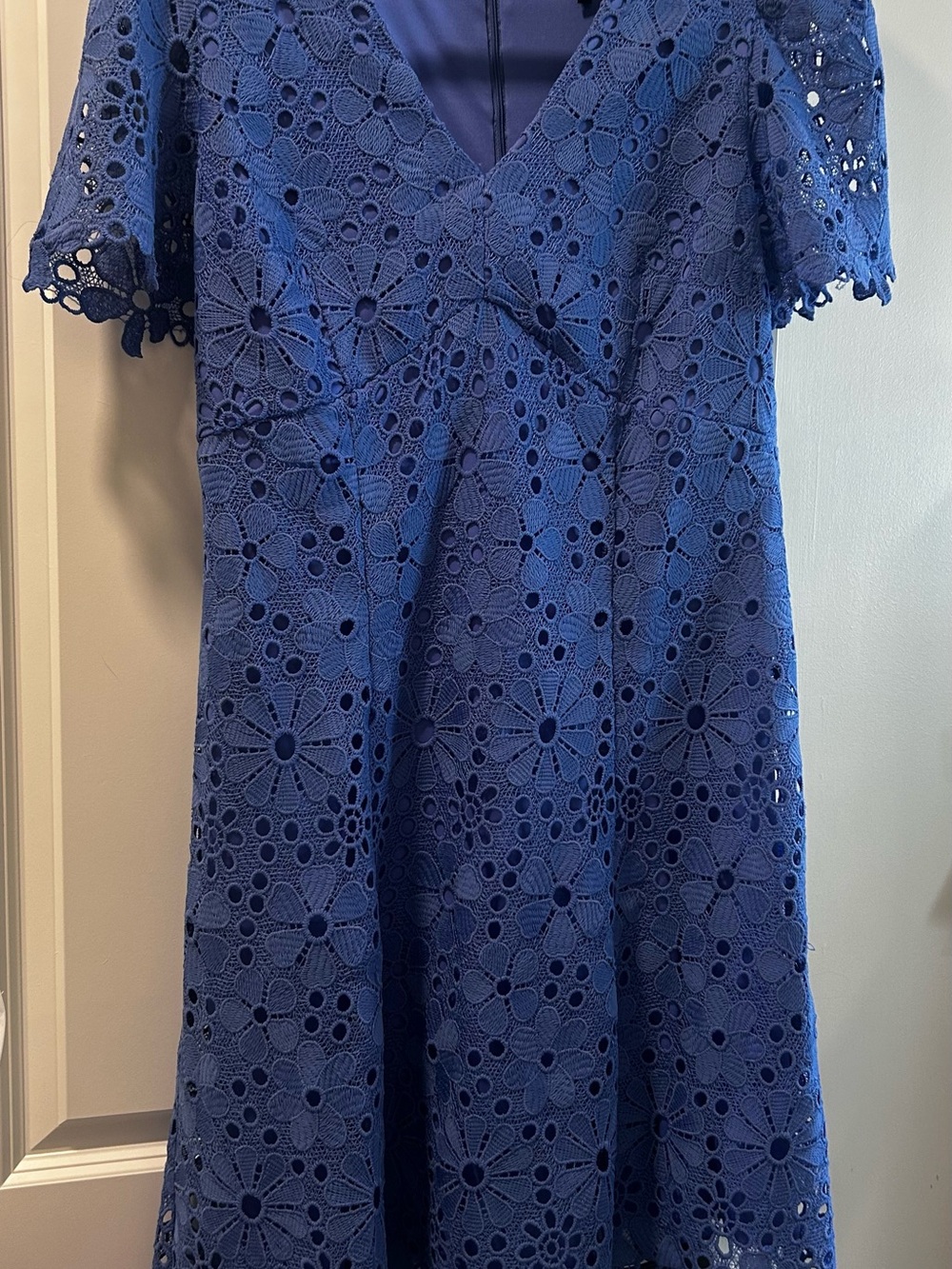 Maggy London Periwinkle Blue Lace Midi Dress